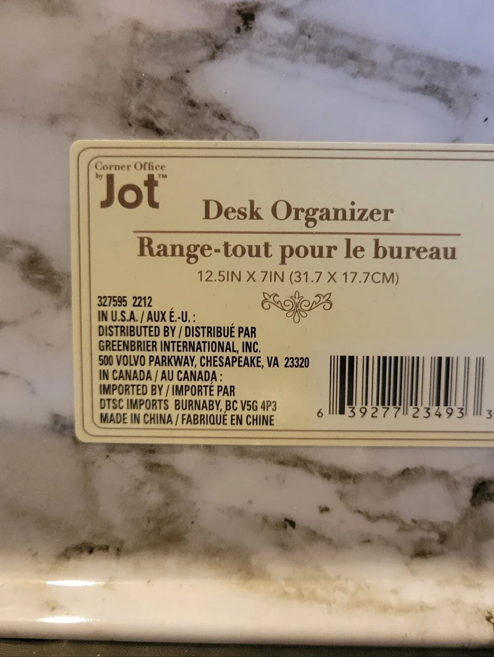 Jot Desk Organizer Trays 3 All Are New, 2 With Label, 1 Without. Marble Design